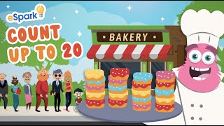 Counting 1-20 at the Bakery | Learn How to Count Objects | Kindergarten Math | eSpark Music